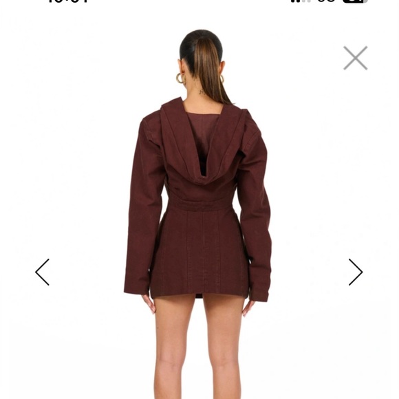 Naked Wardrobe canvas cropped hoodie - Picture 2 of 3